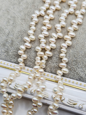 Perle - Perle orez albe 5..6x4.5mm