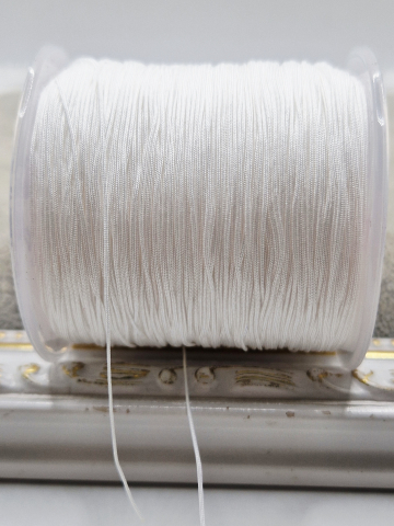 ȘNUR SÂRMA ELASTIC - Snur matasos si usor elastic alb 0.5mm - 1m