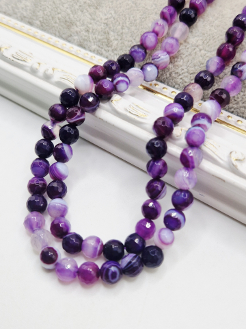 Agate - Agate mov fatetate 6mm - 1 buc agata