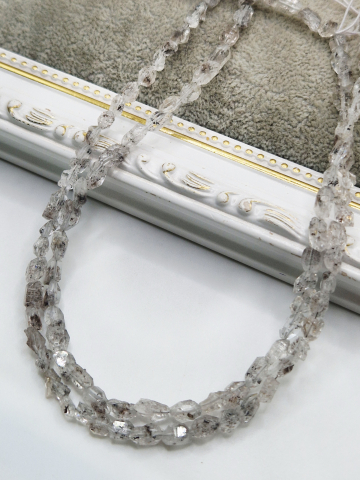 Cuart Herkimer - Cuart herkimer (diamant) 4.5..5 - 6..7.5mm - 1 sirag 20cm