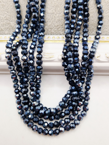 MĂRGELE - Cristale rondele negru hematit.