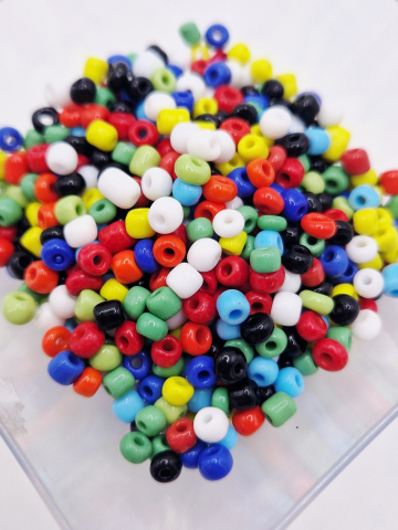 Mărgele de nisip/sticlă 4mm - Mărgele de nisip sticlă, multicolore de 4mm