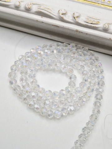 Cristale rondele 4 mm - Cristale rondele transparent 4mm - 1 sir 17cm