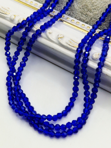 MĂRGELE - Cristale rondele albastru cerneala 3mm 