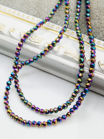 Hematit - Hematit multicolor sfera fatetata 3mm - 1 buc