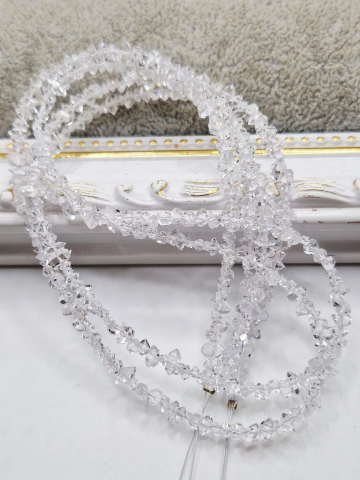 Cuart Herkimer - Cuart Herkimer / Diamant 3..5x2..3mm - 1 sirag 19cm