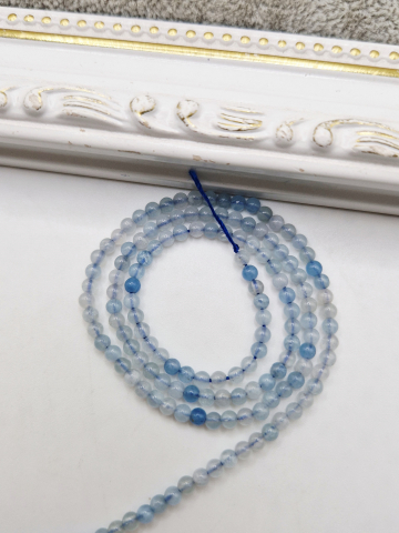 Acvamarin - Acvamarin 3mm - 1 sirag 19cm