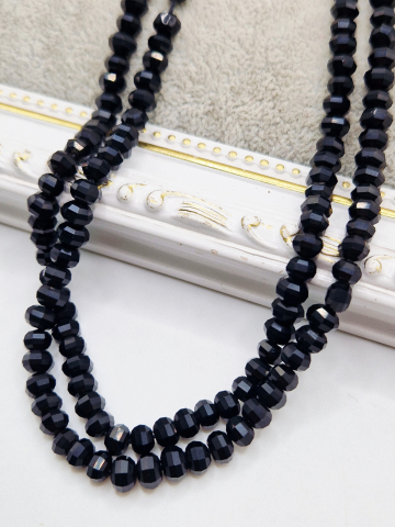 Onix - Onix rondele cu fatete mari 6x4mm  Orificiu 1mm