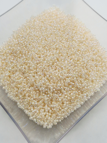 Miyuki 15/0 - Miyuki 1.5mm Pale Peach Lined Crystal  AB 0281- 5g Orificiu 0.7mm Aprox. 1347 bucăți
