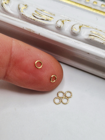 Aur filat - Zale inchise aur filat 0.5x3mm - 1 buc