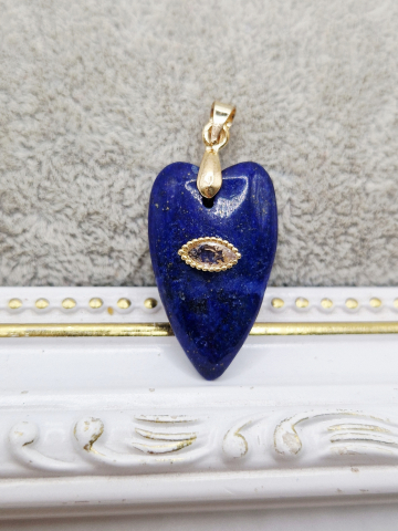 PANDANTIVE - Pandantiv inima lapis lazuli 27x16mm