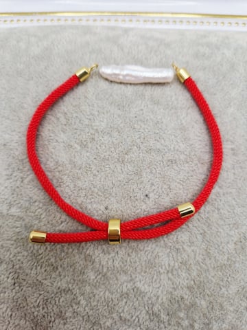 ȘNUR SÂRMA ELASTIC - Snur reglabil, bratara, rosu auriu - 1 buc