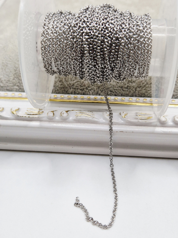 Inox - Lant din otel inoxidabil argintiu de 1mm.
