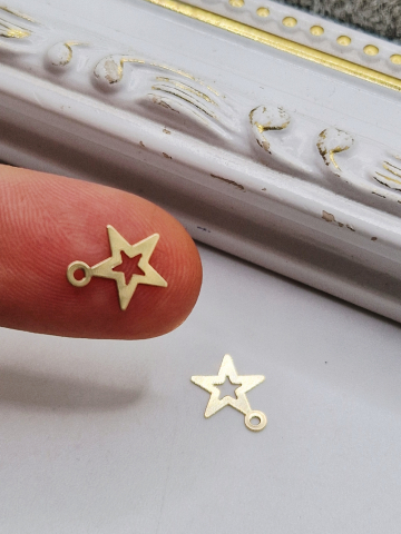 ACCESORII - Pandantiv stea 7.5mm, aur filat - 1 buc stea