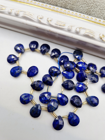 Lapis Lazuli - Lapis lazuli briolete fatetate 10x8mm - 1 buc brioleta