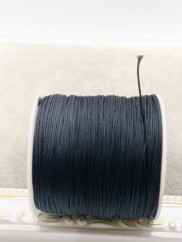 Șnur - Snur negru cu guta in interior 0.8mm - 1m