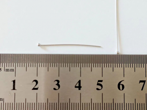 Ac cu bumb, argint, 3 cm - 1 buc [1]