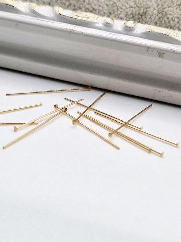 Ac cu cap plat 0.5x25.4mm aur filat - 1 buc [1]