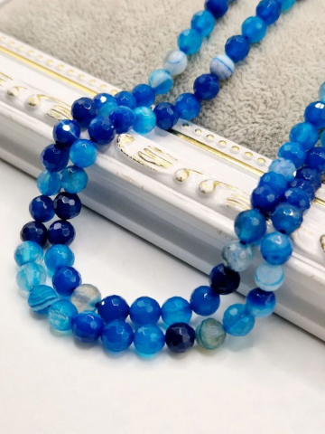 Agate - Agate albastre 6mm - 1 buc