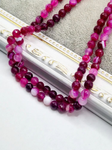 Agate - Agate fucsia 6mm - 1 buc