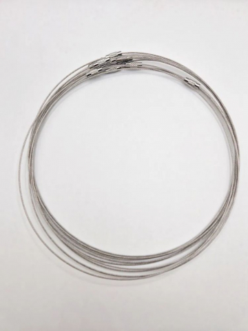 PANDANTIVE - Bază colier fix, argintiu - 1buc