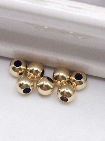 Bile distanțiere aur filat 3mm - 1 buc [1]