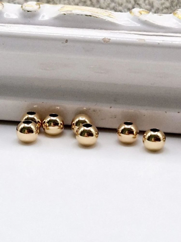 Bile distanțiere aur filat 4mm - 1 buc [1]