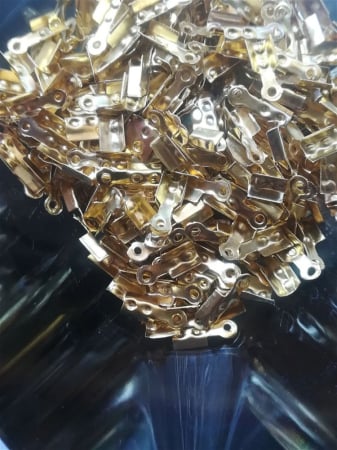 Aliaj auriu - Capăt șnur, auriu, 8x2mm - 1 buc