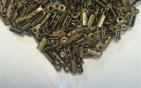 Bronz - Capăt șnur, bronz, 8x2mm - 1 buc
