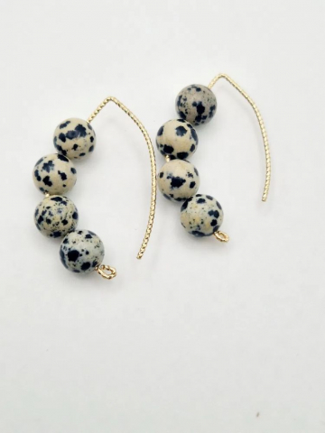 Cercei jasp dalmatian și aur [0]