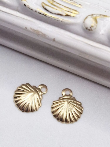 Aur filat - Charm scoică 7.5mm aur filat - 1 buc