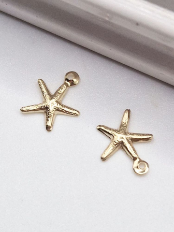 Aur filat - Charm stea de mare 7.5mm aur filat - 1 buc
