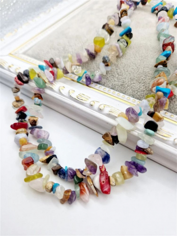Chipsuri - Chips pietre semiprețioase, 25cm - 1 șirag