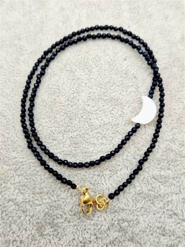 Choker din onix cu semilună din sidef [1]