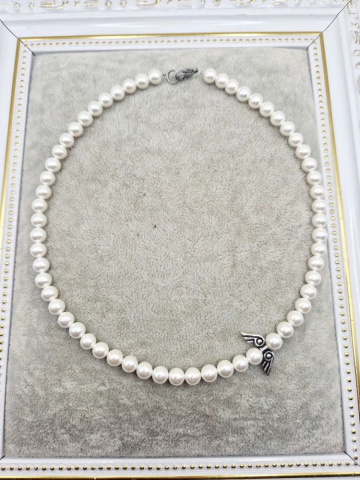 Colier la baza gâtului (choker) realizat din Perle tip Mallorca [2]
