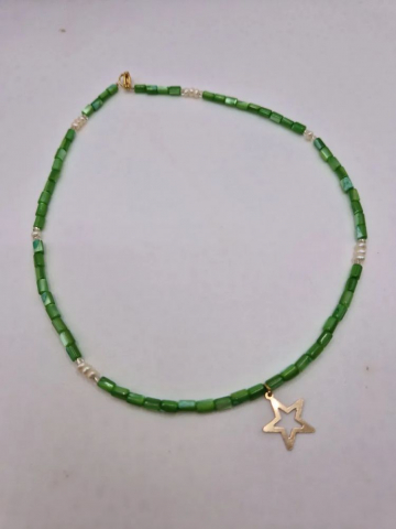 Choker | Sidef verde | Baby Pearls [1]