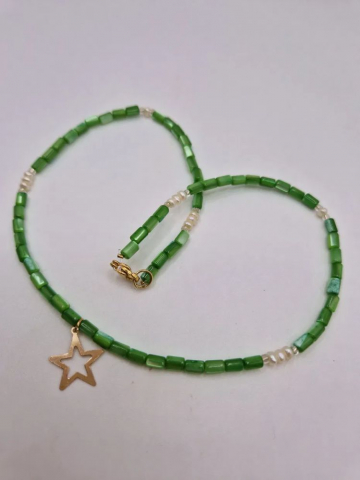 Coliere - Choker | Sidef verde | Baby Pearls