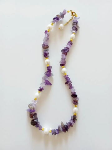 Colier din Ametist cu Perle baroc [1]