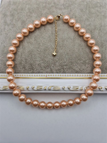 Coliere - Colier din perle Mallorca | Roz somon