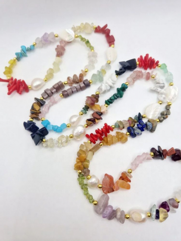 Colier lung | Perle | Pietre semiprețioase [0]