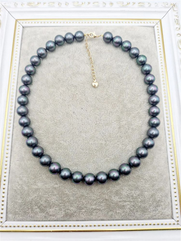 Colier | Perle Mallorca | Negre | Aur [1]