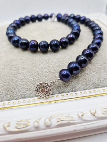 Colier | Perle naturale negre [2]