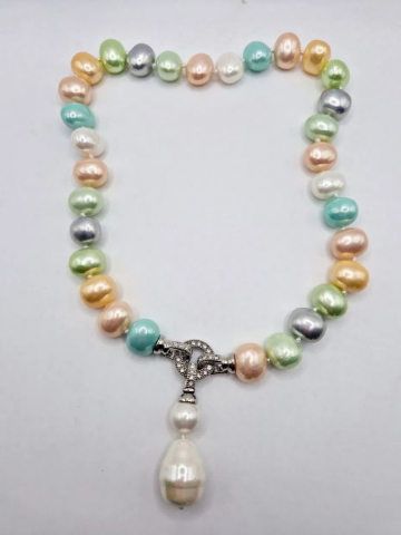 Coliere - Colier | Perle tip Mallorca | Cubic zirconia