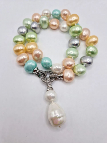 Colier | Perle tip Mallorca | Cubic zirconia [2]