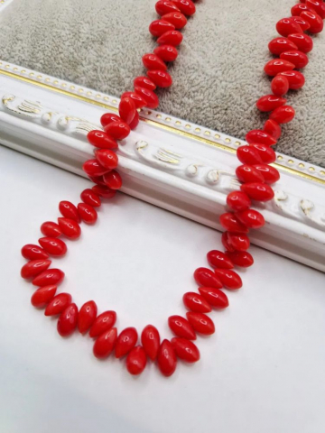 Coral - Coral briolete 9x5mm - 1 buc