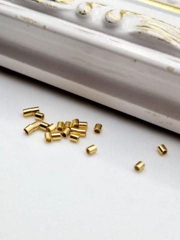 Argint - Crimpi argint aurit 1.5mm - 1 buc