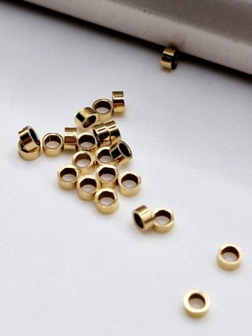 Aur filat - Crimpi Gold filled/Aur filat 2x1mm - 1 buc