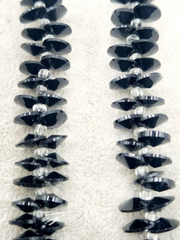 Cristal negre briolete discuri 7.5mm - 1 buc [2]