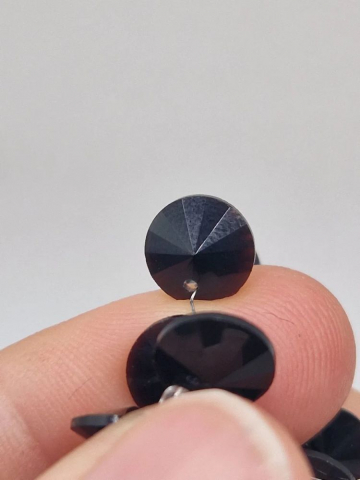 Cristal negre briolete discuri 7.5mm - 1 buc [1]