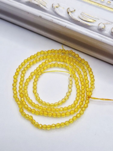 Cristale rondele 2mm - Cristale de 2mm galben.